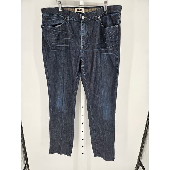Joseph Abboud Mens Sz 40X34 Slim Leg Dark Wash Blue Jeans Cotton - Picture 1 of 4